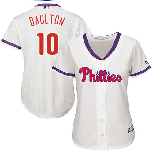 Women's Philadelphia Phillies #10 Darren Daulton Cream Alternate Stitched MLB Jersey