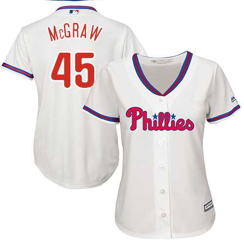 Women's Philadelphia Phillies #45 Tug McGraw Cream Alternate Stitched MLB Jersey