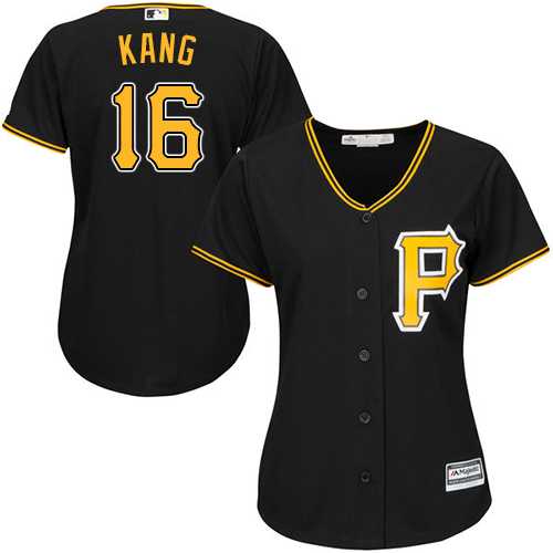 Women's Pittsburgh Pirates #16 Jung-ho Kang Black Alternate Stitched MLB Jersey Women's Pittsburgh Pirates #16 Jung-ho Kang Black Alternate Stitched MLB Jersey