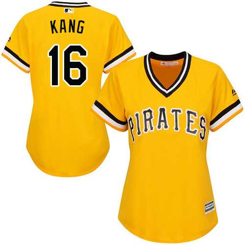 Women's Pittsburgh Pirates #16 Jung-ho Kang Gold Alternate Stitched MLB Jersey