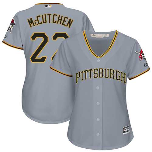 Women's Pittsburgh Pirates #22 Andrew McCutchen Grey Road Stitched MLB Jersey