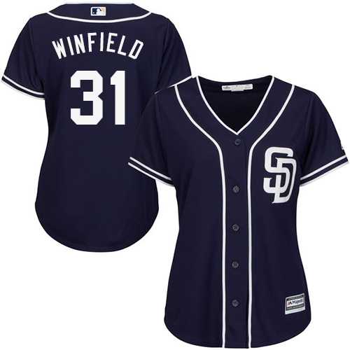 Women's San Diego Padres #31 Dave Winfield Navy Blue Alternate Stitched MLB Jersey