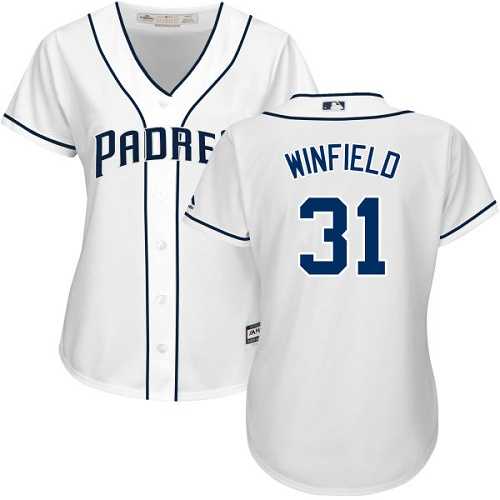 Women's San Diego Padres #31 Dave Winfield White Home Stitched MLB Jersey