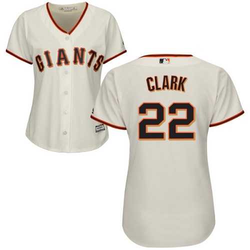 Women's San Francisco Giants #22 Will Clark Cream Home Stitched MLB Jersey