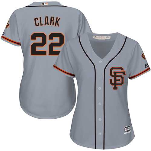 Women's San Francisco Giants #22 Will Clark Grey Road 2 Stitched MLB Jersey