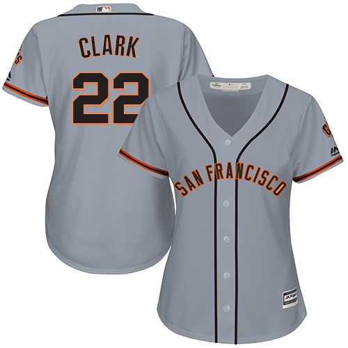 Women's San Francisco Giants #22 Will Clark Grey Road Stitched MLB Jersey