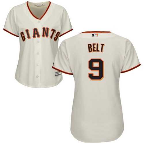 Women's San Francisco Giants #9 Brandon Belt Cream Home Stitched MLB Jersey Women's San Francisco Giants #9 Brandon Belt Cream Home Stitched MLB Jersey