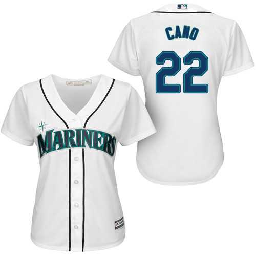 Women's Seattle Mariners #22 Robinson Cano White Home Stitched MLB Jersey