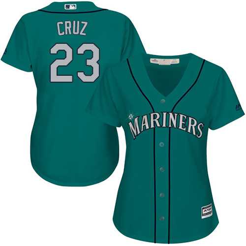 Women's Seattle Mariners #23 Nelson Cruz Green Alternate Stitched MLB Jersey