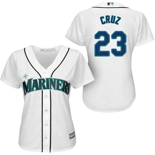 Women's Seattle Mariners #23 Nelson Cruz White Home Stitched MLB Jersey