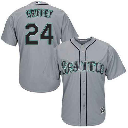 Women's Seattle Mariners #24 Ken Griffey Grey Road Stitched MLB Jersey Women's Seattle Mariners #24 Ken Griffey Grey Road Stitched MLB Jersey