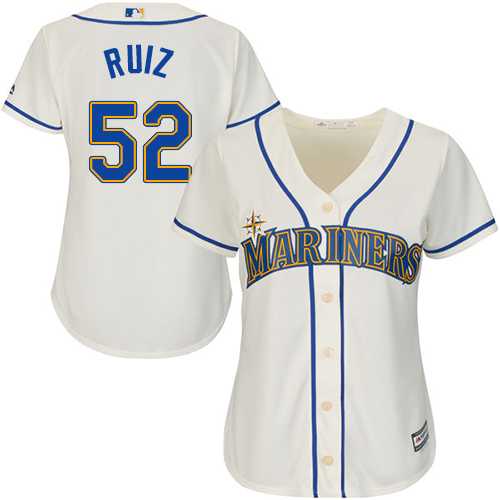 Women's Seattle Mariners #52 Carlos Ruiz Cream Alternate Stitched MLB Jersey Women's Seattle Mariners #52 Carlos Ruiz Cream Alternate Stitched MLB Jersey
