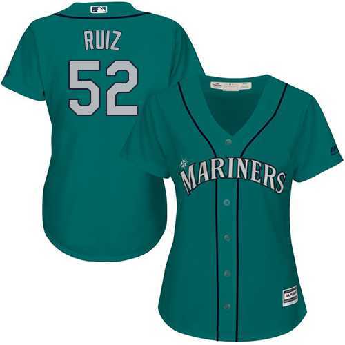Women's Seattle Mariners #52 Carlos Ruiz Green Alternate Stitched MLB Jersey Women's Seattle Mariners #52 Carlos Ruiz Green Alternate Stitched MLB Jersey