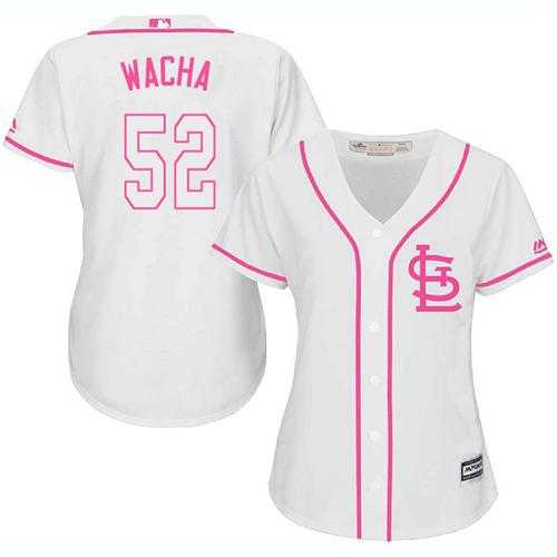 Women's St. Louis Cardinals #52 Michael Wacha White Pink FashionStitched MLB Jersey