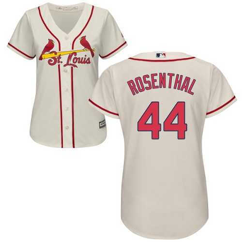 Women's St.Louis Cardinals #44 Trevor Rosenthal Cream Alternate Stitched MLB Jersey