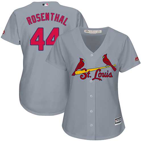 Women's St.Louis Cardinals #44 Trevor Rosenthal Grey Road Stitched MLB Jersey