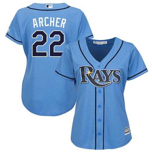 Women's Tampa Bay Rays #22 Chris Archer Light Blue Alternate Stitched MLB Jersey Women's Tampa Bay Rays #22 Chris Archer Light Blue Alternate Stitched MLB Jersey