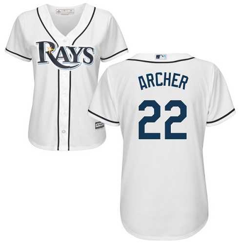 Women's Tampa Bay Rays #22 Chris Archer White Home Stitched MLB Jersey