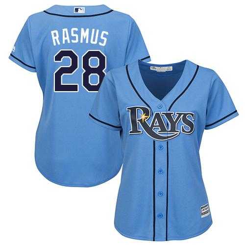 Women's Tampa Bay Rays #28 Colby Rasmus Light Blue Alternate Stitched MLB Jersey Women's Tampa Bay Rays #28 Colby Rasmus Light Blue Alternate Stitched MLB Jersey