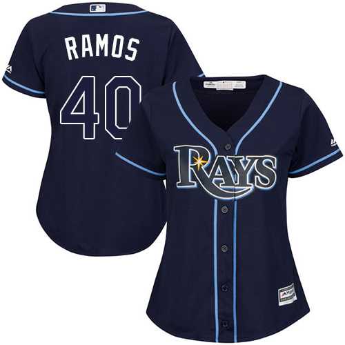 Women's Tampa Bay Rays #40 Wilson Ramos Dark Blue Alternate Stitched MLB Jersey Women's Tampa Bay Rays #40 Wilson Ramos Dark Blue Alternate Stitched MLB Jersey