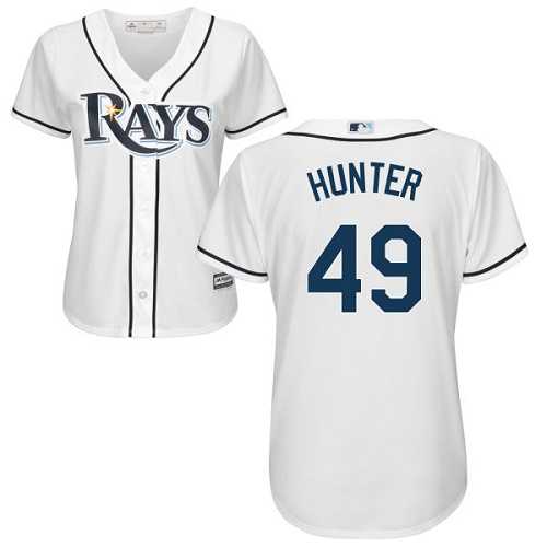 Women's Tampa Bay Rays #49 Tommy Hunter White Home Stitched MLB Jersey