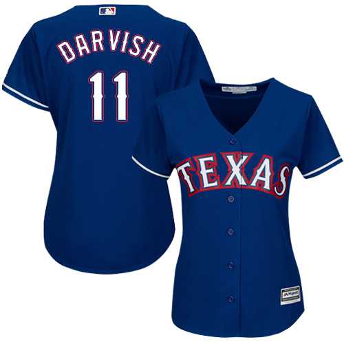 Women's Texas Rangers #11 Yu Darvish Blue Alternate Stitched MLB Jersey