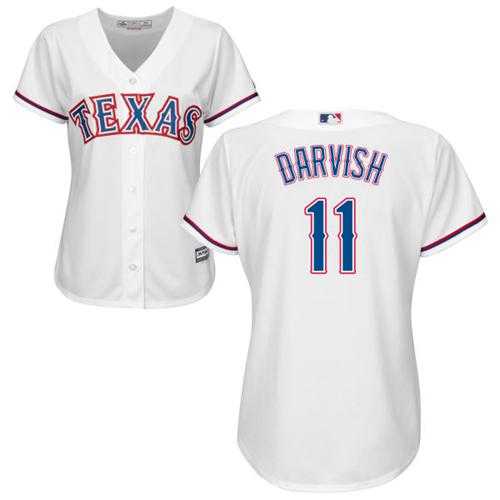 Women's Texas Rangers #11 Yu Darvish White Fashion Stitched MLB Jersey