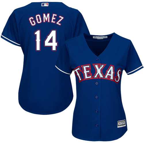 Women's Texas Rangers #14 Carlos Gomez Blue Alternate Stitched MLB Jersey