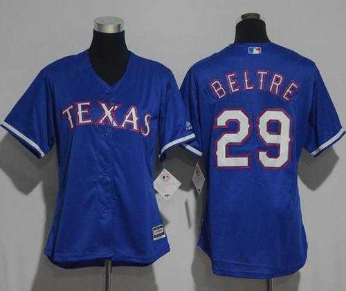 Women's Texas Rangers #29 Adrian Beltre Blue Alternate Stitched MLB Jersey