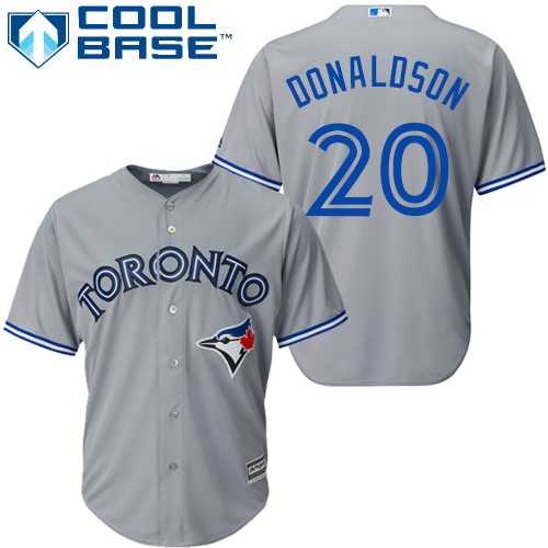 Women's Toronto Blue Jays #20 Josh Donaldson Grey Road Stitched MLB Jersey