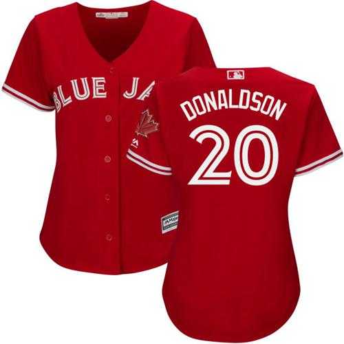 Women's Toronto Blue Jays #20 Josh Donaldson Red Canada Day Stitched MLB Jersey Women's Toronto Blue Jays #20 Josh Donaldson Red Canada Day Stitched MLB Jersey