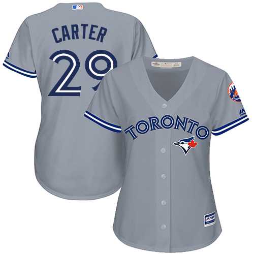 Women's Toronto Blue Jays #29 Joe Carter Grey Road Stitched MLB Jersey Women's Toronto Blue Jays #29 Joe Carter Grey Road Stitched MLB Jersey
