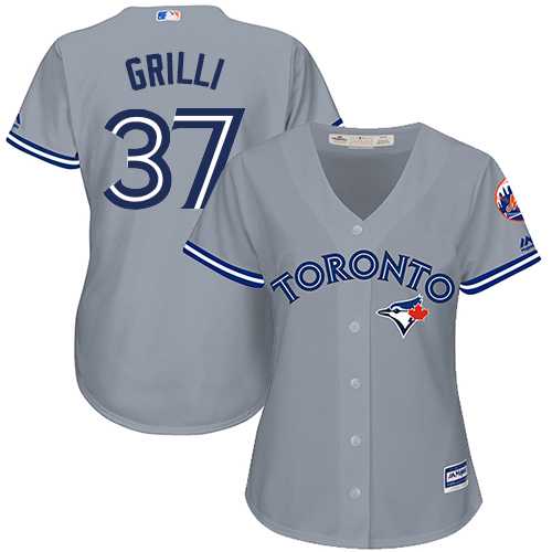 Women's Toronto Blue Jays #37 Jason Grilli Grey Road Stitched MLB Jersey Women's Toronto Blue Jays #37 Jason Grilli Grey Road Stitched MLB Jersey