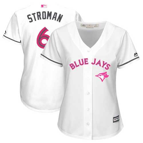 Women's Toronto Blue Jays #6 Marcus Stroman White Mother's Day Cool Base Stitched MLB Jersey