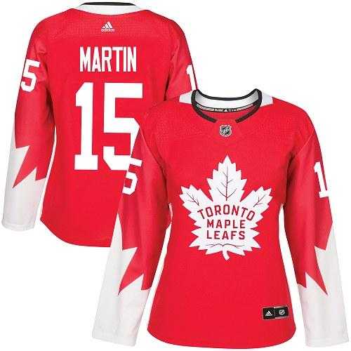 Women's Toronto Maple Leafs #15 Matt Martin Red Alternate Stitched NHL Jersey Women's Toronto Maple Leafs #15 Matt Martin Red Alternate Stitched NHL Jersey