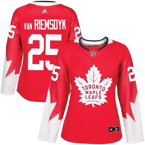 Women's Toronto Maple Leafs #25 James Van Riemsdyk Red Alternate Stitched NHL Jersey