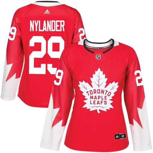 Women's Toronto Maple Leafs #29 William Nylander Red Alternate Stitched NHL Jersey