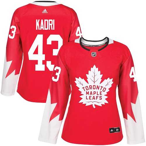 Women's Toronto Maple Leafs #43 Nazem Kadri Red Alternate Stitched NHL Jersey