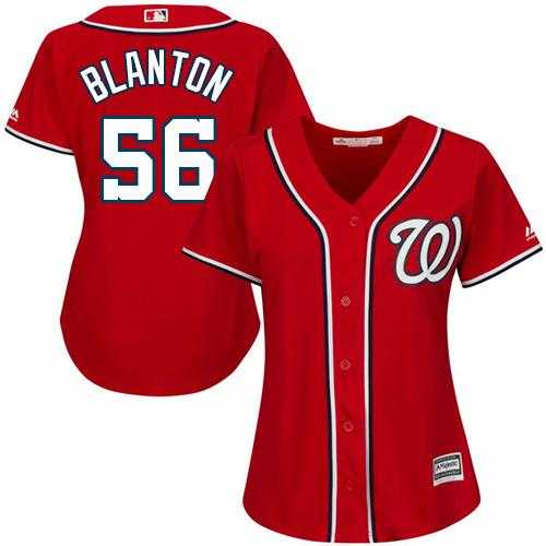 Women's Washington Nationals #56 Joe Blanton Red Alternate Stitched MLB Jersey Women's Washington Nationals #56 Joe Blanton Red Alternate Stitched MLB Jersey