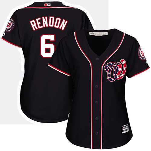 Women's Washington Nationals #6 Anthony Rendon Navy Blue Alternate Stitched MLB Jersey