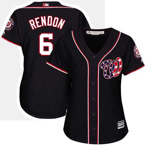 Women's Washington Nationals #6 Anthony Rendon Navy Blue Alternate Stitched MLB Jersey Women's Washington Nationals #6 Anthony Rendon Navy Blue Alternate Stitched MLB Jersey