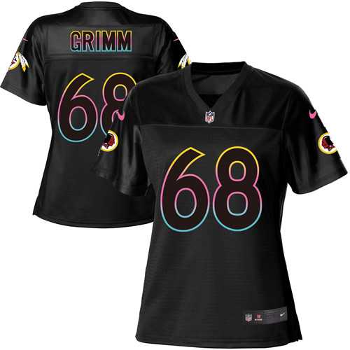 Women's Washington Redskins #68 Nike Black Fashion NFL jersey