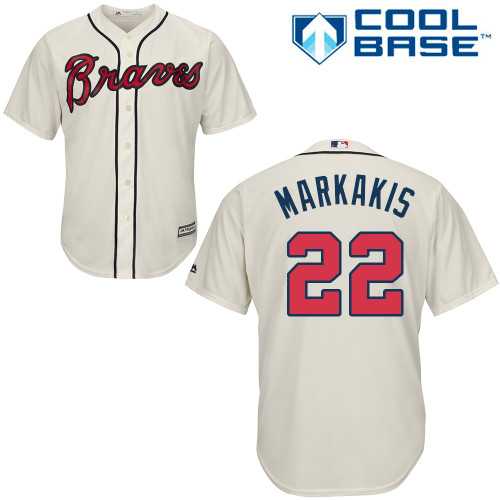 Youth Atlanta Braves #22 Nick Markakis Cream Cool Base Stitched MLB Jersey Youth Atlanta Braves #22 Nick Markakis Cream Cool Base Stitched MLB Jersey