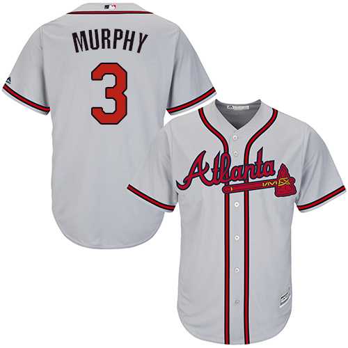 Youth Atlanta Braves #3 Dale Murphy Grey Cool Base Stitched MLB Jersey
