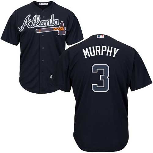 Youth Atlanta Braves #3 Dale Murphy Navy Blue Cool Base Stitched MLB Jersey