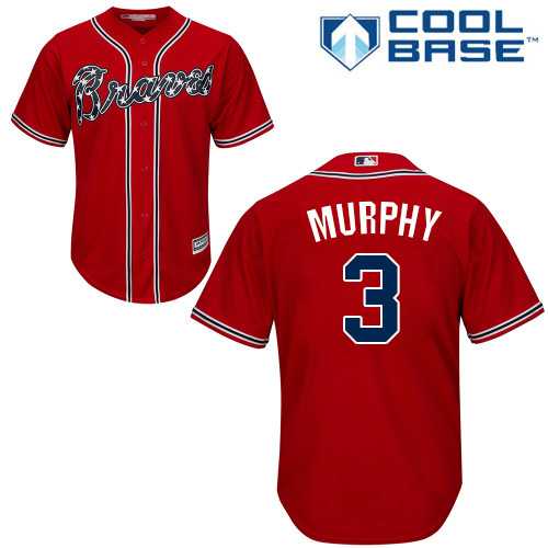 Youth Atlanta Braves #3 Dale Murphy Red Cool Base Stitched MLB Jersey