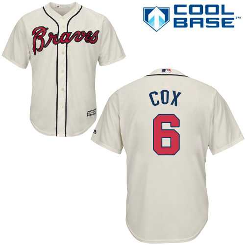 Youth Atlanta Braves #6 Bobby Cox Cream Cool Base Stitched MLB Jersey Youth Atlanta Braves #6 Bobby Cox Cream Cool Base Stitched MLB Jersey