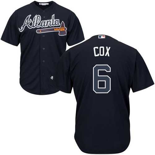 Youth Atlanta Braves #6 Bobby Cox Navy Blue Cool Base Stitched MLB Jersey Youth Atlanta Braves #6 Bobby Cox Navy Blue Cool Base Stitched MLB Jersey