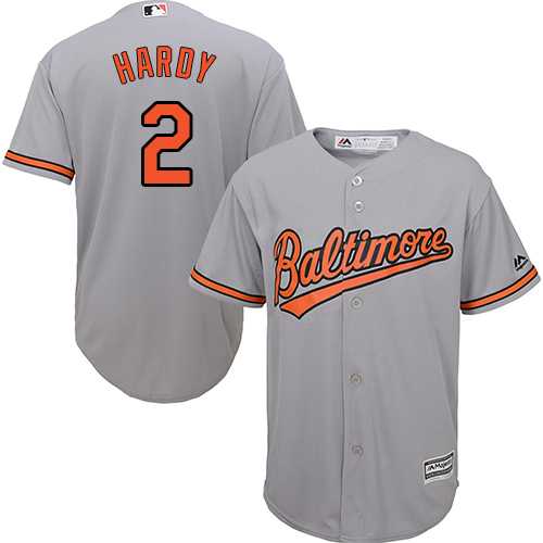 Youth Baltimore Orioles #2 J.J. Hardy Grey Cool Base Stitched MLB Jersey