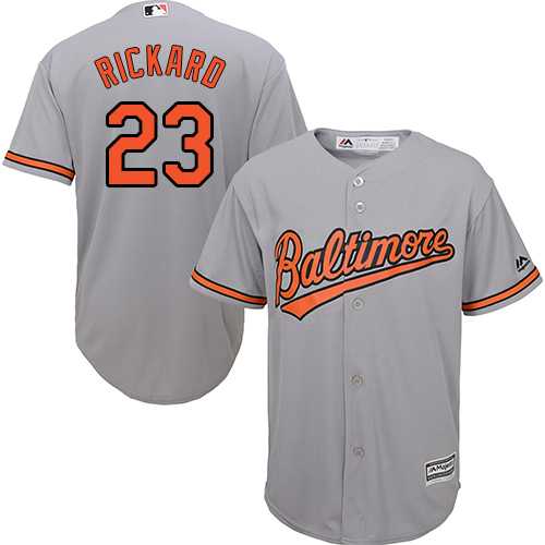 Youth Baltimore Orioles #23 Joey Rickard Grey Cool Base Stitched MLB Jersey